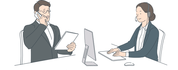 専用スタッフとの連絡イメージ